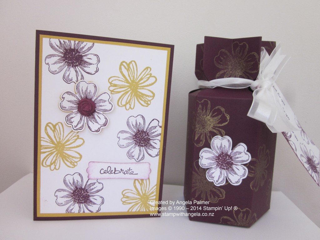IMG_5074 Flower Shop Blackberry Bliss and Hello Honey Celebrate Card & Star Box