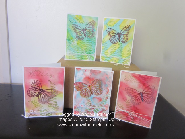 IMG_5910 Butterfly Basics Alcohol Marble Technique Class Members Cards