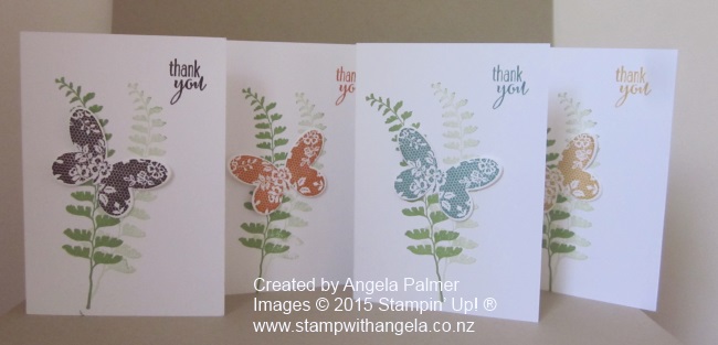 IMG_5938 Thank You Notecards Butterfly Basics Four colours