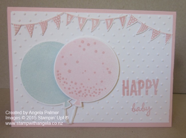 Celebrate Today Happy Baby Balloon Card Pink Pirouette