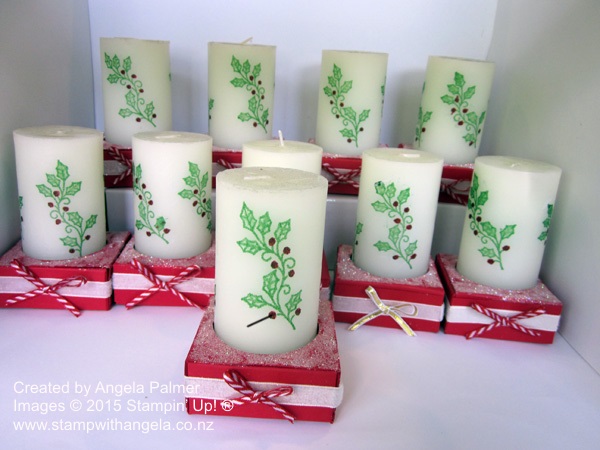Embellished Ornaments, candles, stamp on candles