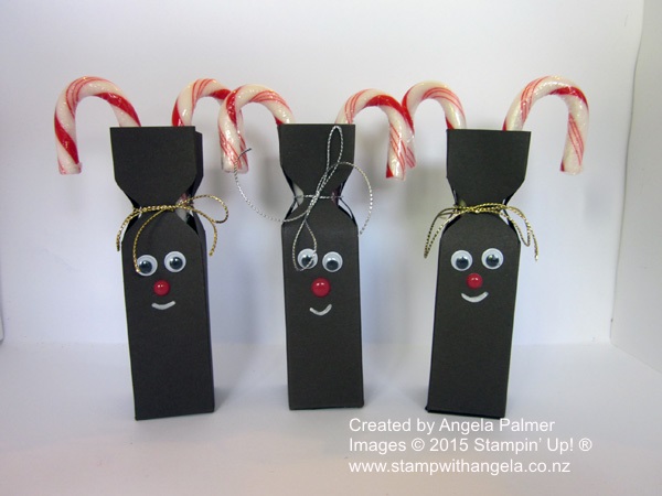 Reindeer Candy Canes Envelope Punch Board