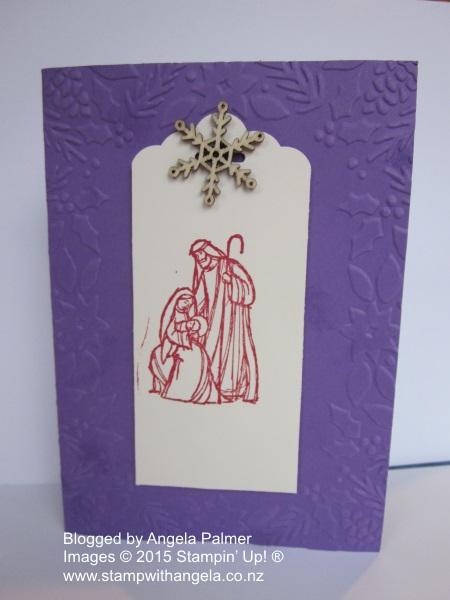 Amanda's card, All Ye Faithful, Bough & Berries, Snowflake Elements