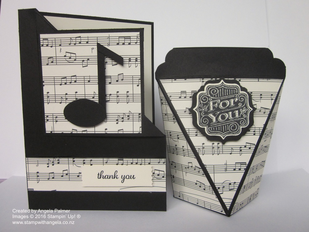 Musical Corner Fold Card & Self Closing Gift Box