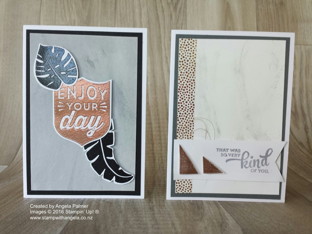 Marble Effect & Copper Embossing Note Cards