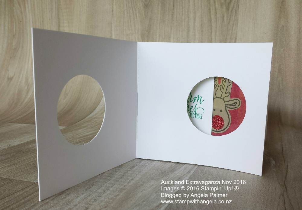 Extravaganza, Cookie Cutter, Peek a Boo Card, Unique fold Christmas card, inside