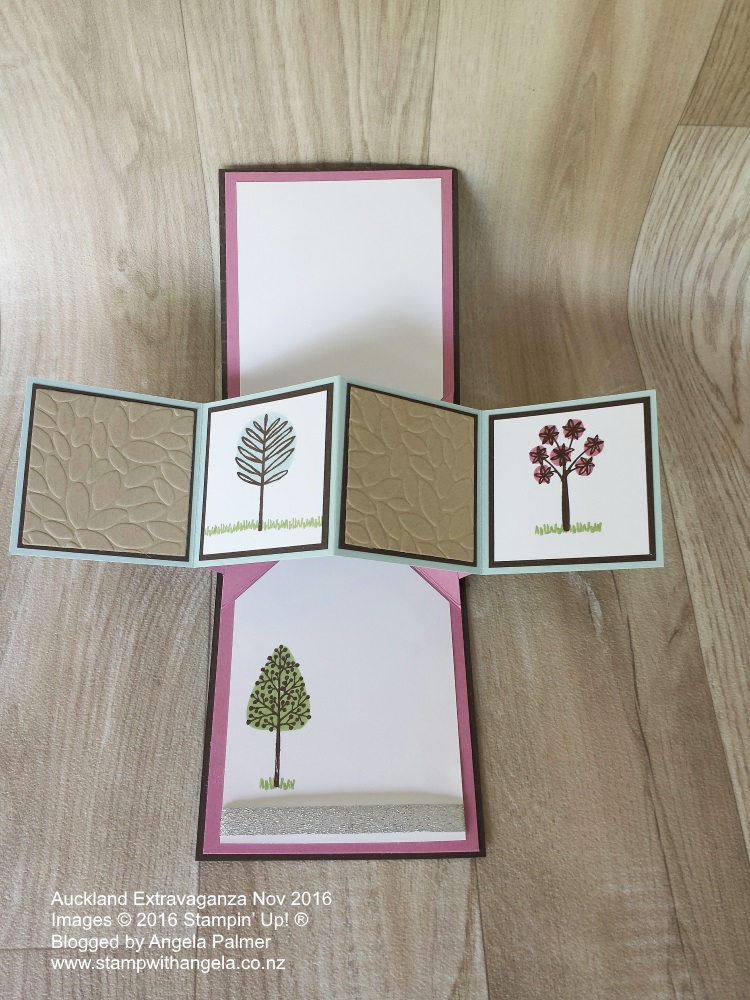 Extravaganza, Totally Trees, Pop Up Card, Unique fold Christmas card, inside