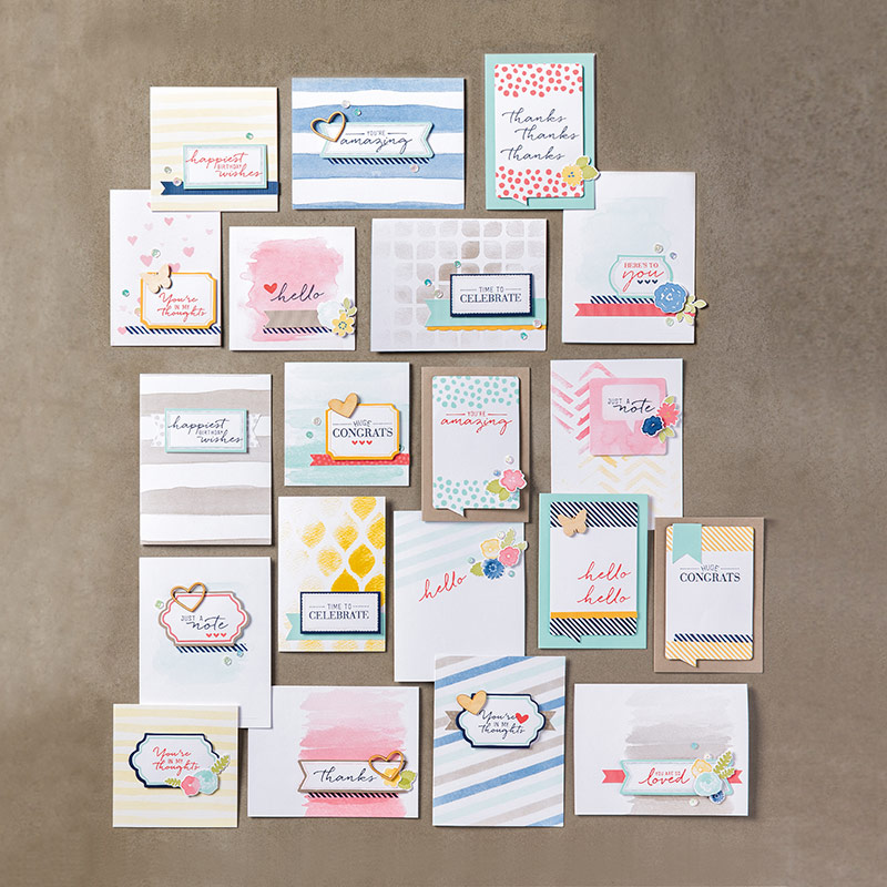 watercolor wishes, card kit, simple, easy, cards kit