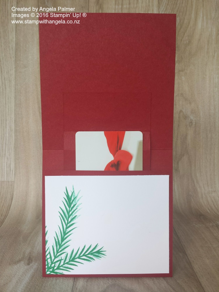 Christmas Pinecones Pop-up Gift Card Holder Card