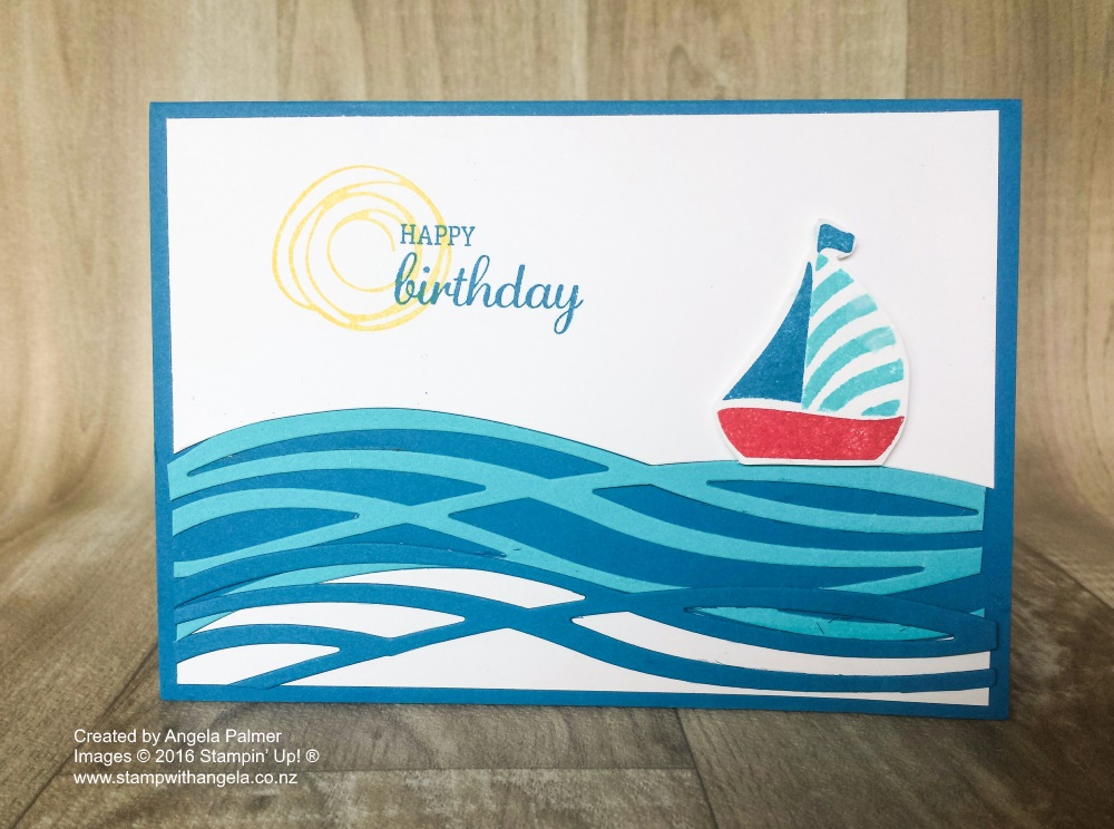 Swirly Bird and Swirly Scribbles Summer Sailing Boat Card