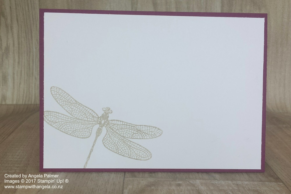 Sahara Sand Dragonfly inside the card