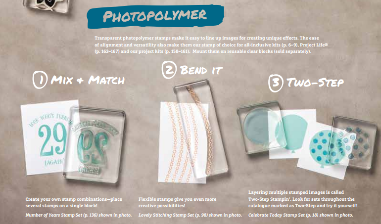 how to use Stampin' Up stamps, photopolymer