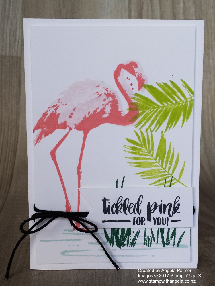 Quick and easy cards, fabulous flamingo note card, quick, easy cards