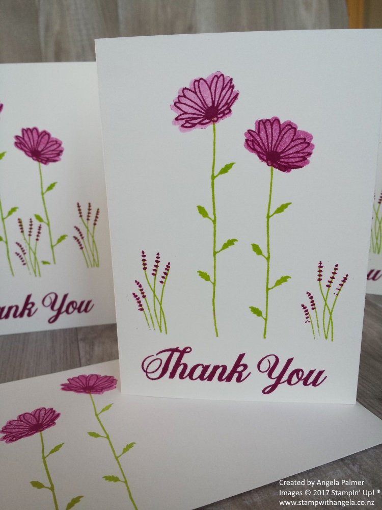 Quick and easy cards, quick, easy cards,  Daisy Delight Note Card in Berry Burst & Lemon Lime Twist