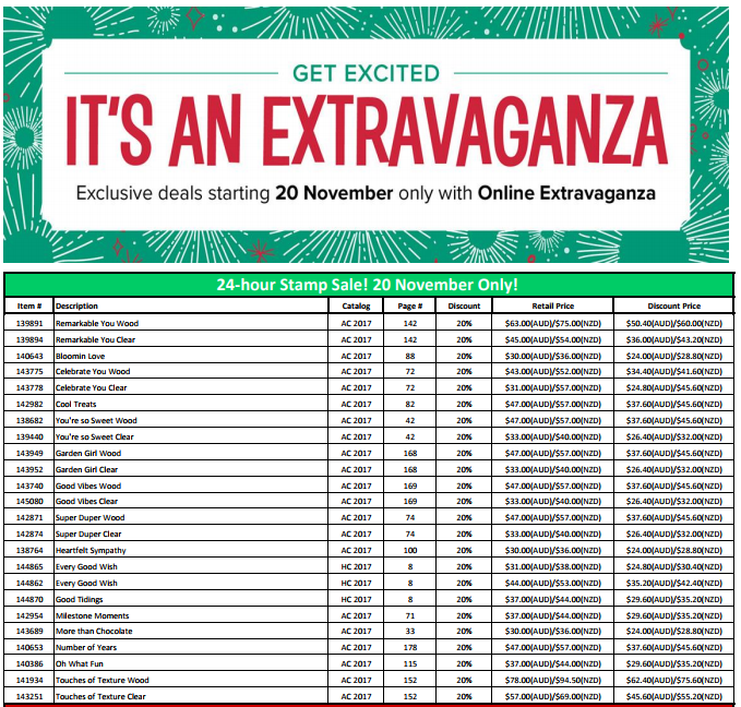 Online Extravaganza 24-hour flash sale 20th November
