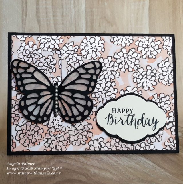 butterfly interactive opening card, front