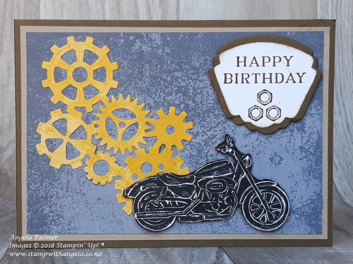 Motorbike card, Geared Up Garage