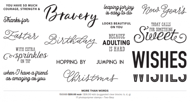 Sale-A-Bration coordination products, More than words stamp set