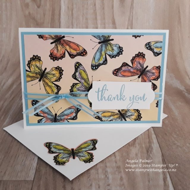 butterfly thank you cards - Balmy Blue