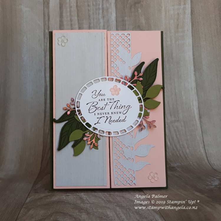 Floral Romance Double Gate Fold Card - front