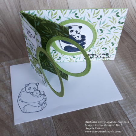 Tri-fold card, Wildly Happy, Panda