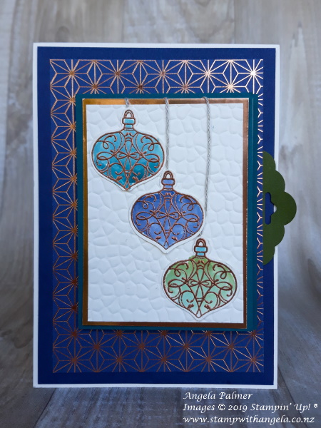 Flip-flap card front with Gleaming Christmas