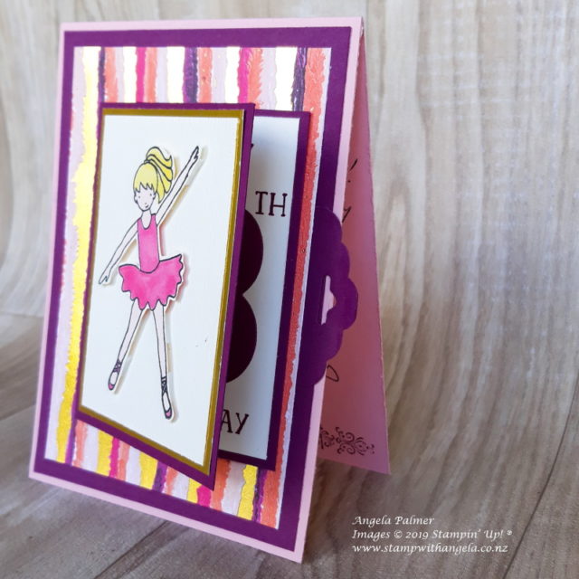 Flip Flap Card for a dancer, side view