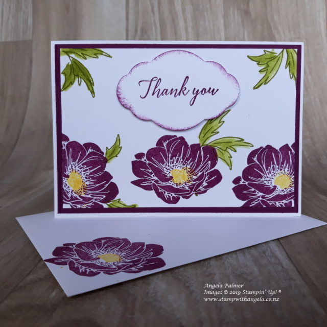 Floral Essence Thank You Note Card, close up