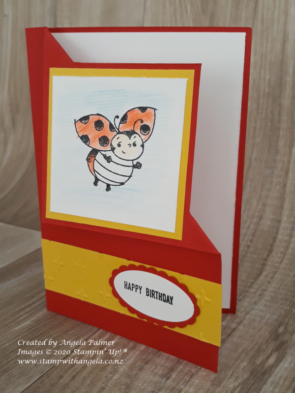 Ladybug Corner Fold Card