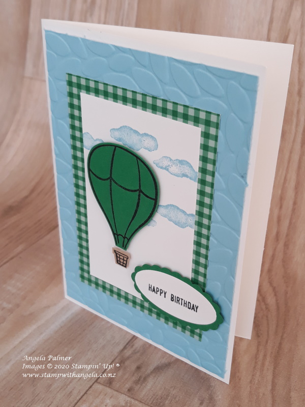 Hot Air Balloon Card in Call Me Clover