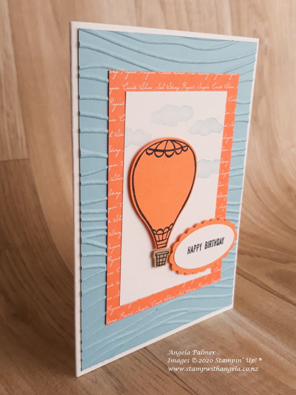 Hot Air Balloon Card in Grapefruit Grove