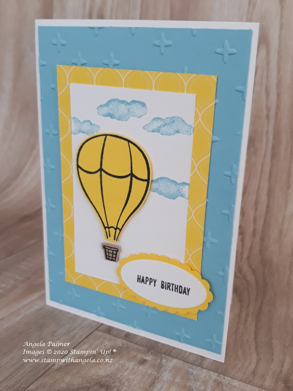 Hot Air Balloon Card in Pineapple Punch