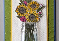 jars of flower sunflower shaker card