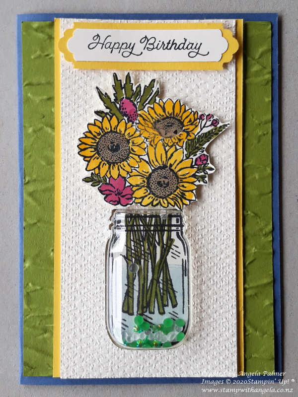 jars of flower sunflower shaker card