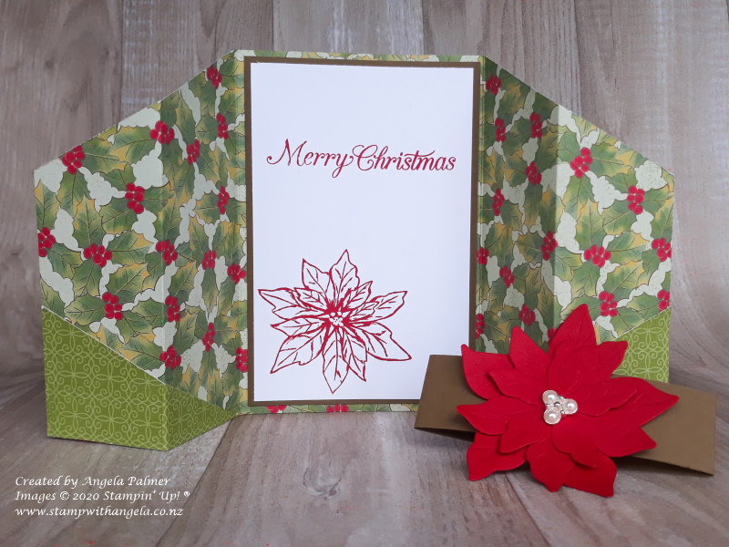 Double Gatefold Poinsettia Card, inside