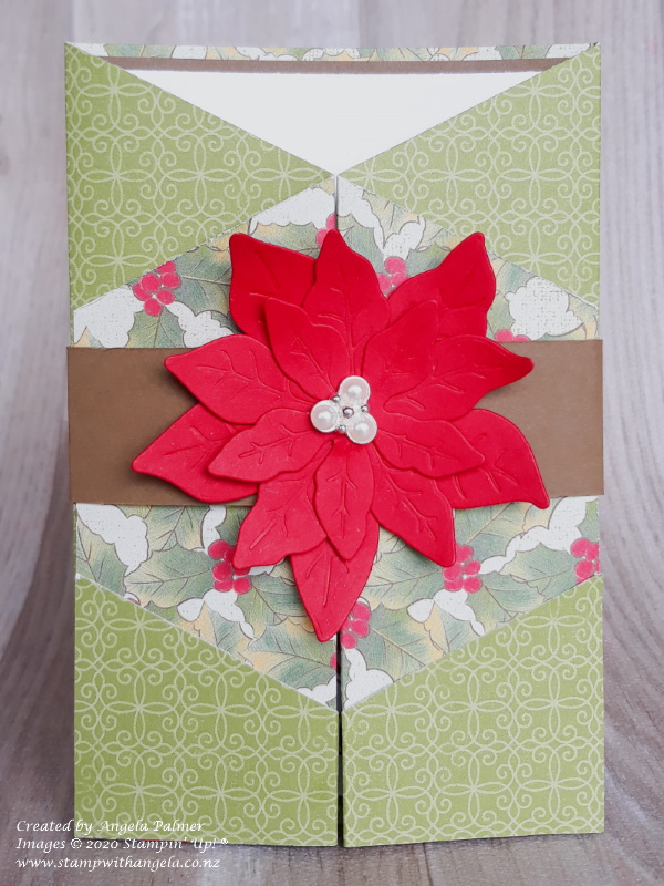 Poinsettia Double Gatefold Card