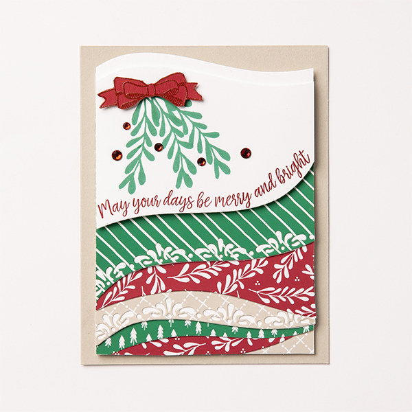 Curvy Christmas Merry & Bright Card