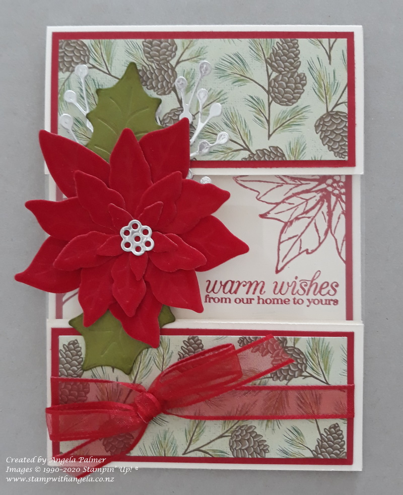 poinsettia window card