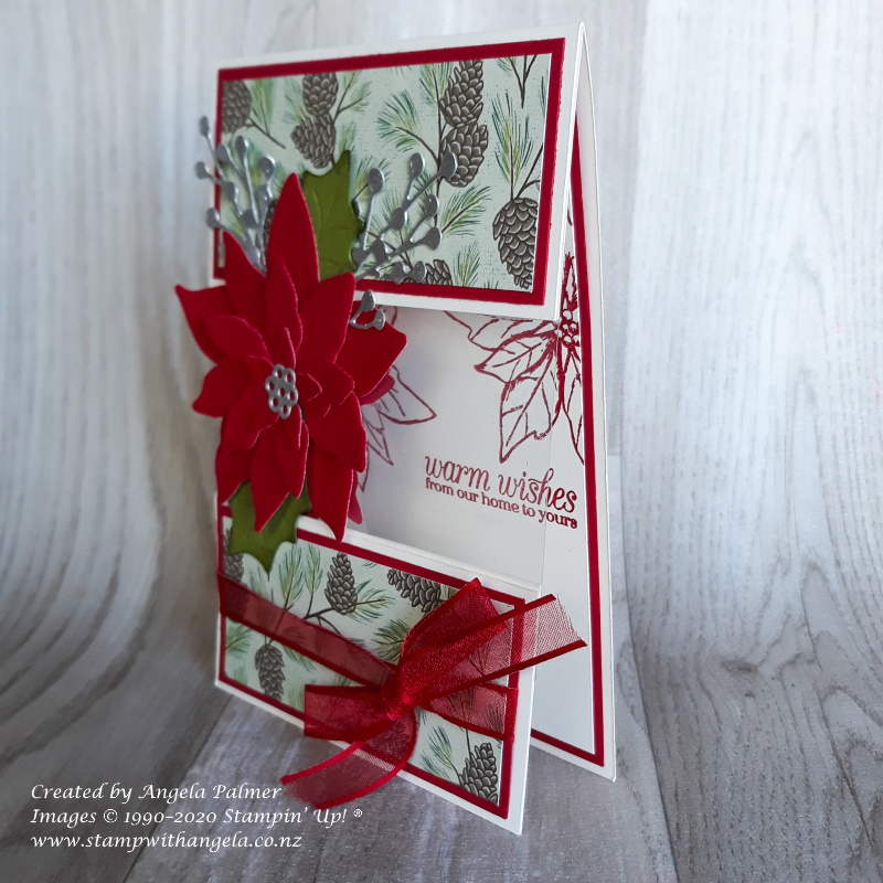 Side view of the Poinsettia Window Card