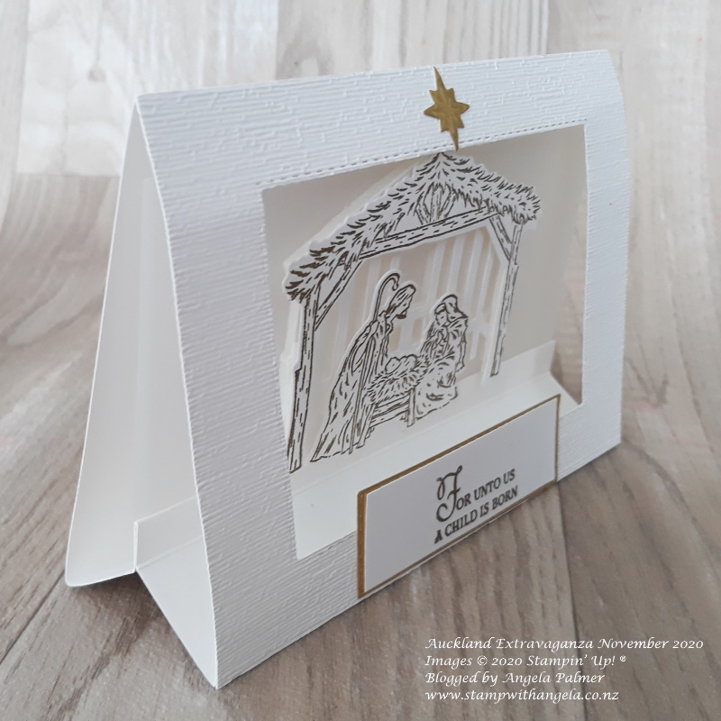 Nativity Scene Christmas Card, diorama