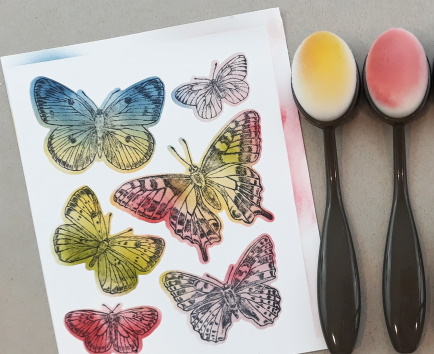 stampin up blending brushes - Coloured images