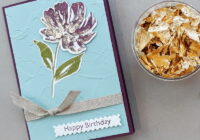 flower card with gilded leafing