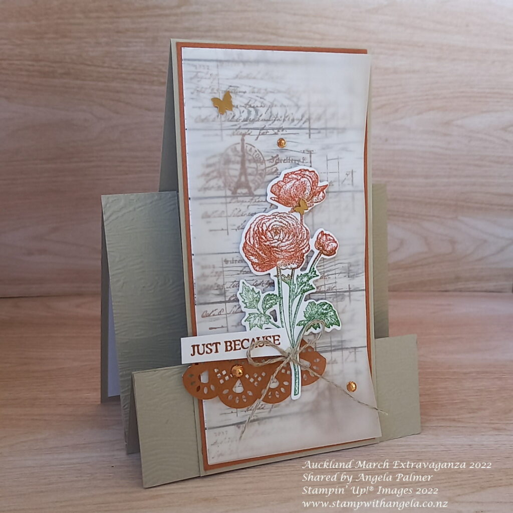 Ranunculus Romance easy stepper card