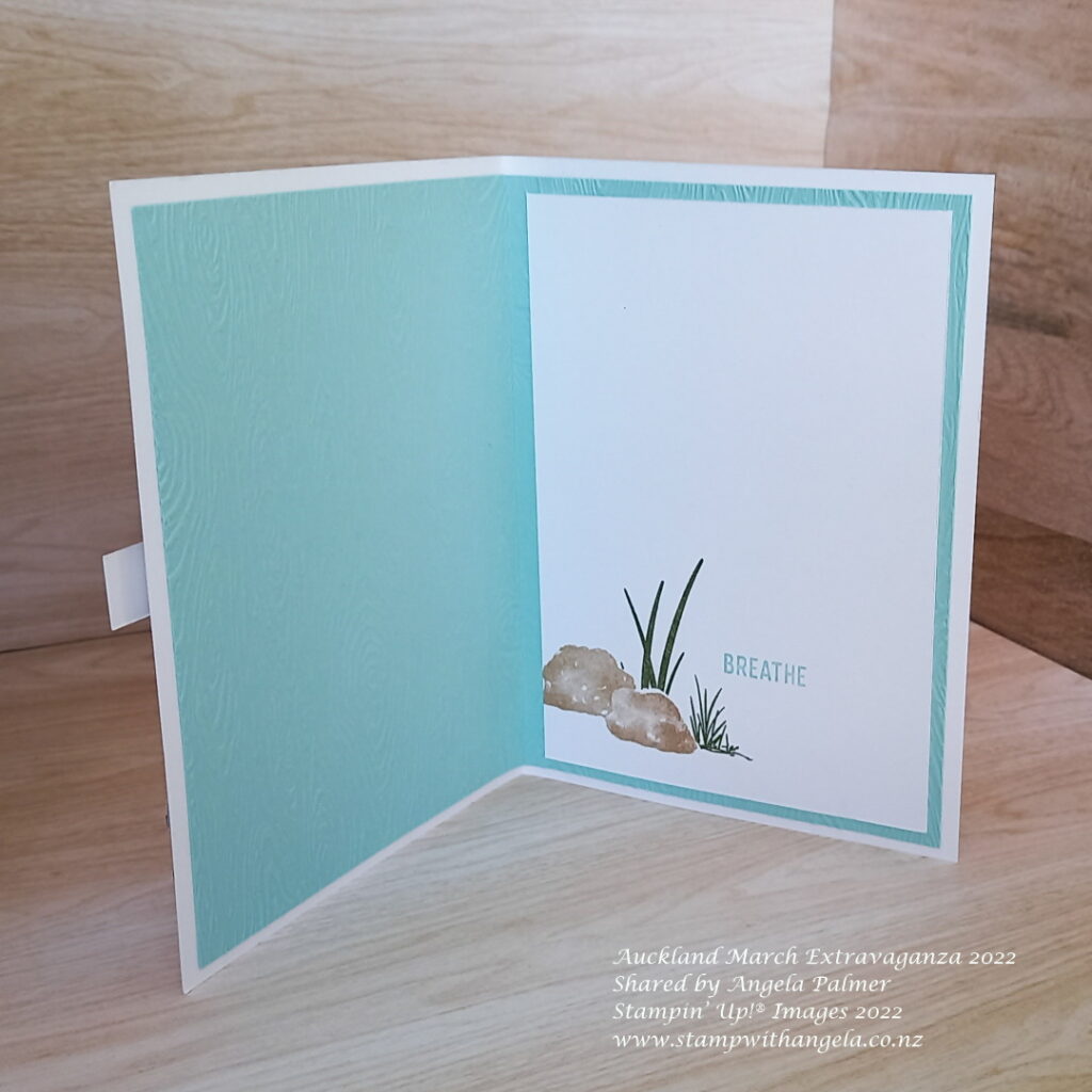 Oceanfront inside of the card