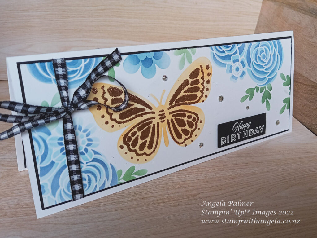Butterflies & Flower Layering Masks Slimline Card