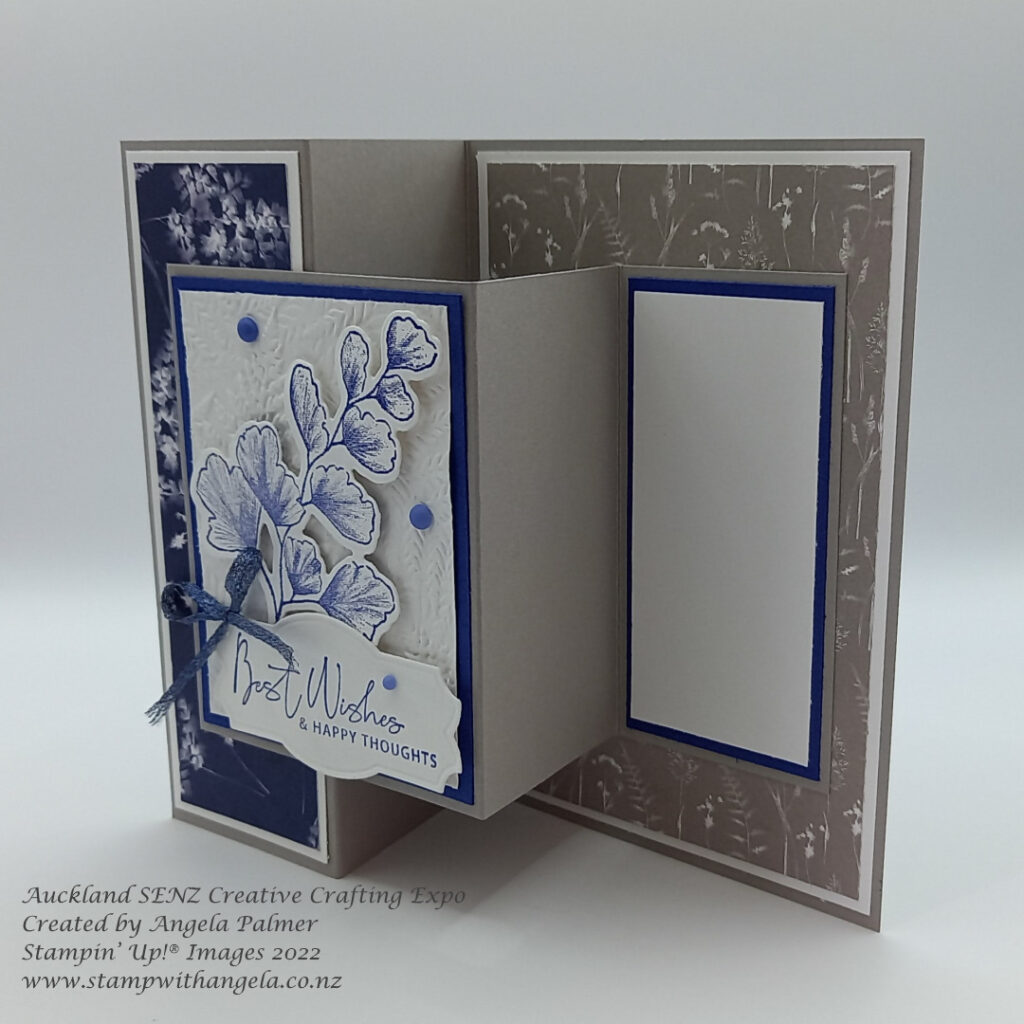 fun-fold cards, Double Z Fold Card, Nature's Print