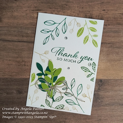 Layering Leaves note card