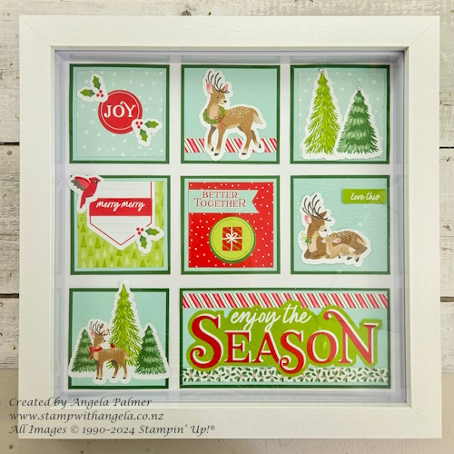 Reindeer Memories, framed sampler page