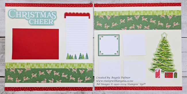 reindeer scrapbook page