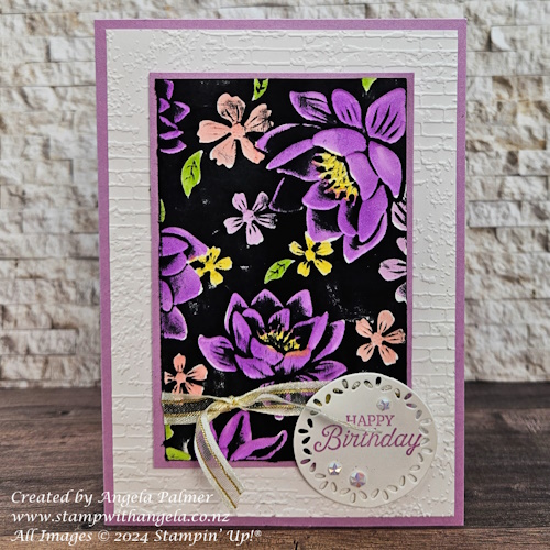 Coloured Deboss with Ink Resist!, layered florals embossing folder